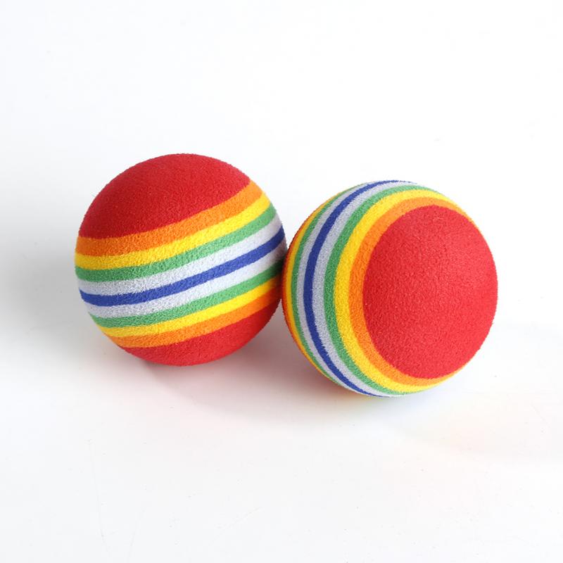 20pcs Rainbow Stripe Foam Sponge Golf Balls