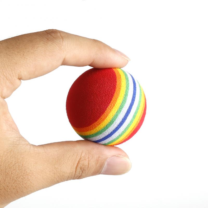 20pcs Rainbow Stripe Foam Sponge Golf Balls